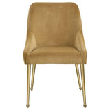 Silla de comedor tapizada Mayette color coñac (juego de 2)