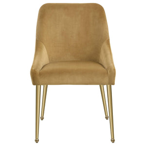Silla de comedor tapizada Mayette color coñac (juego de 2)