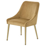 Silla de comedor tapizada Mayette color coñac (juego de 2)