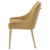 Silla de comedor tapizada Mayette color coñac (juego de 2)