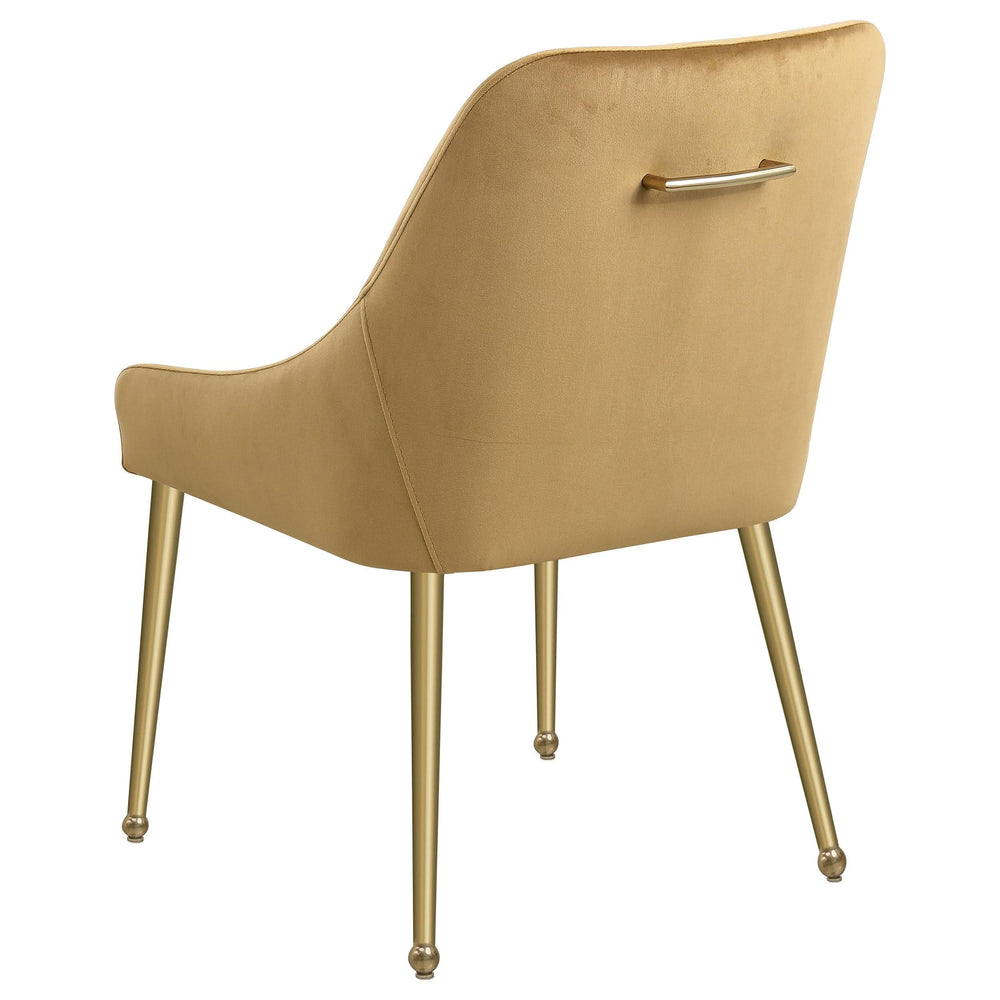 Silla de comedor tapizada Mayette color coñac (juego de 2)