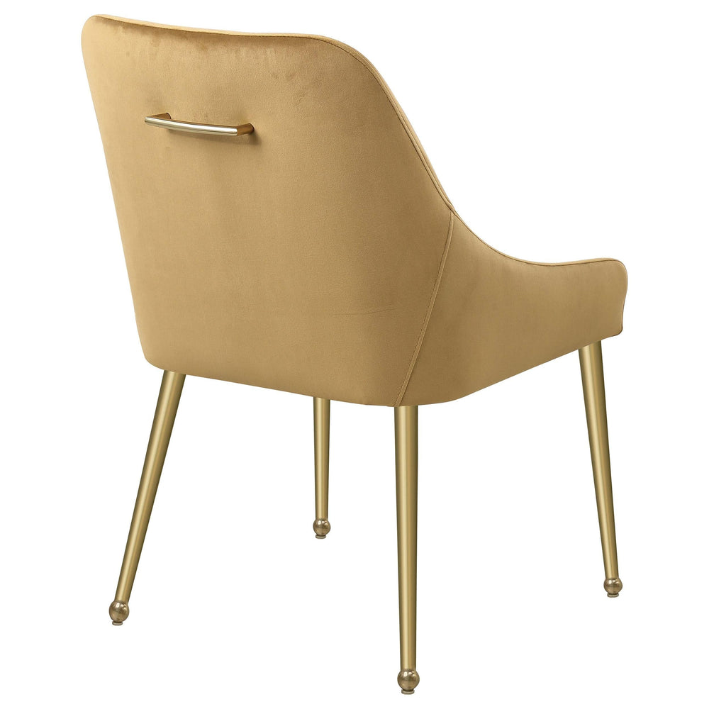 Silla de comedor tapizada Mayette color coñac (juego de 2)