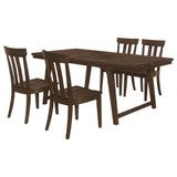 Juego de mesa de comedor rectangular de 5 piezas Reynolds en roble marrón