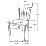 Juego de mesa de comedor rectangular de 5 piezas Reynolds en roble marrón