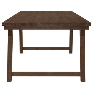 Juego de mesa de comedor rectangular Reynolds de 6 piezas en roble marrón