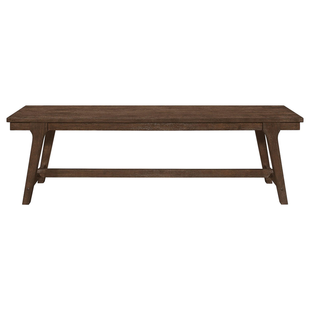 Juego de mesa de comedor rectangular Reynolds de 6 piezas en roble marrón