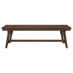Juego de mesa de comedor rectangular Reynolds de 6 piezas en roble marrón