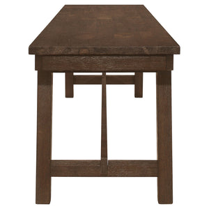 Juego de mesa de comedor rectangular Reynolds de 6 piezas en roble marrón