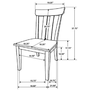 Juego de mesa de comedor rectangular Reynolds de 7 piezas en roble marrón