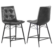 Aiken Upholstered Tufted Counter Chair Charcoal (Set of 2)