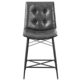 Aiken Upholstered Tufted Counter Chair Charcoal (Set of 2)