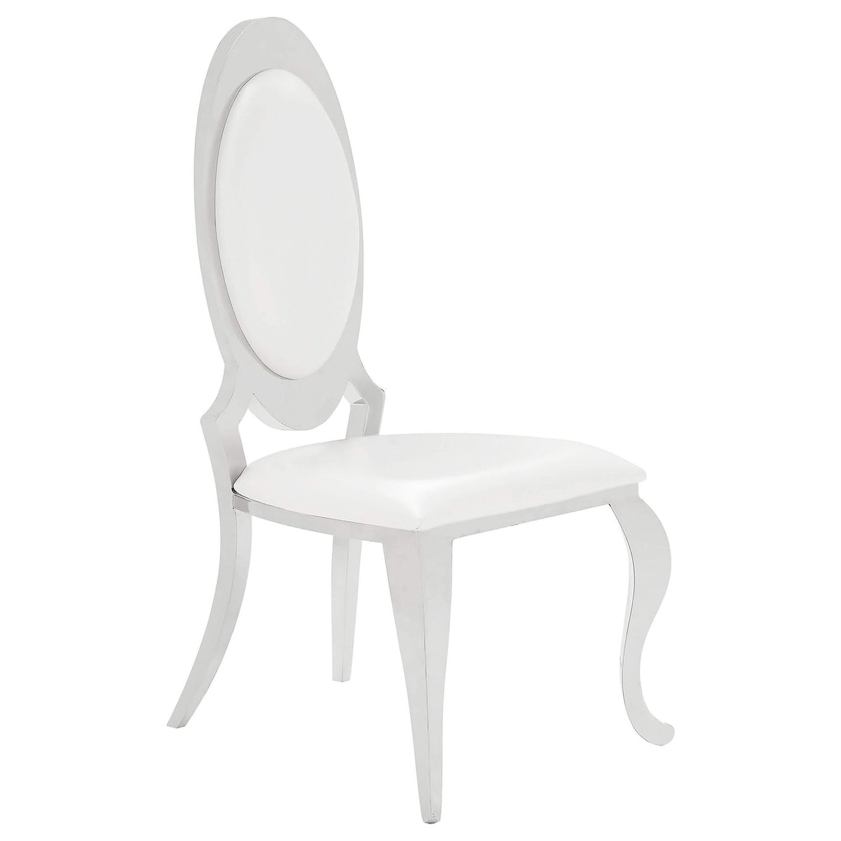 Juego de comedor Antoine de 5 piezas con tapa de vidrio rectangular, cromado