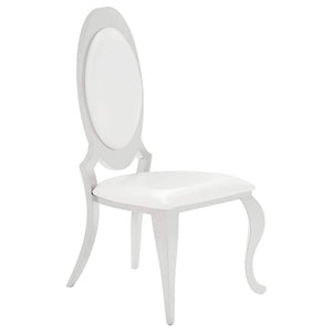 Juego de comedor Antoine de 5 piezas con tapa de vidrio rectangular, cromado