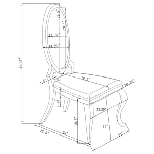 Juego de comedor Antoine de 5 piezas con tapa de vidrio rectangular, cromado
