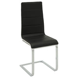 Juego de comedor Carmelo de 5 piezas con tapa de vidrio rectangular, cromado