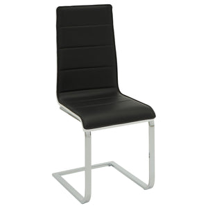 Juego de comedor Carmelo de 5 piezas con tapa de vidrio rectangular, cromado