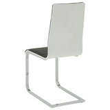 Juego de comedor Carmelo de 5 piezas con tapa de vidrio rectangular, cromado