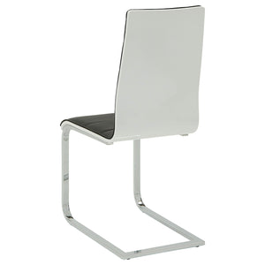Juego de comedor Carmelo de 5 piezas con tapa de vidrio rectangular, cromado