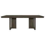Juego de mesa de comedor rectangular Kelly de 5 piezas, gris oscuro