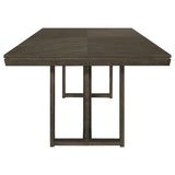 Juego de mesa de comedor rectangular Kelly de 5 piezas, gris oscuro