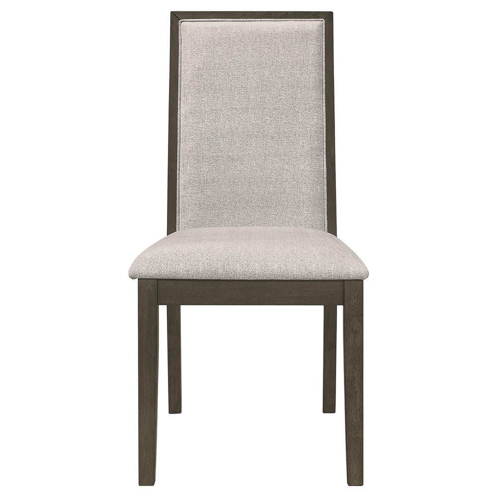 Juego de mesa de comedor rectangular Kelly de 5 piezas, gris oscuro