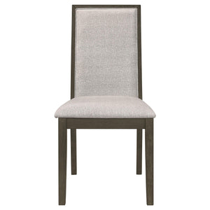 Juego de mesa de comedor rectangular Kelly de 5 piezas, gris oscuro