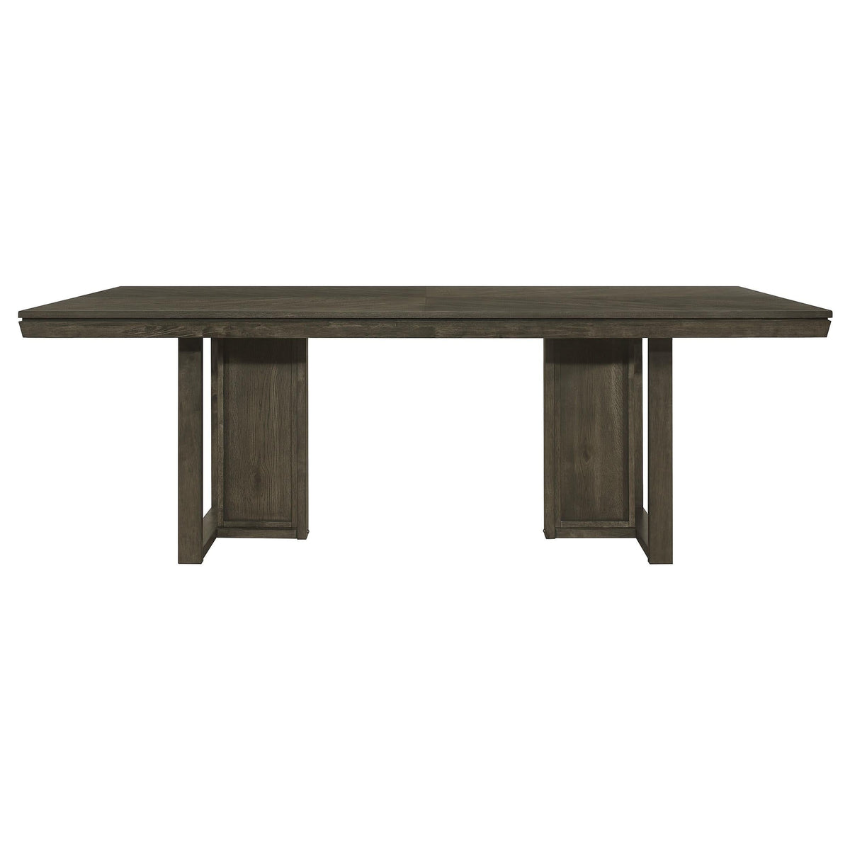 Juego de mesa de comedor rectangular Kelly de 9 piezas, gris oscuro