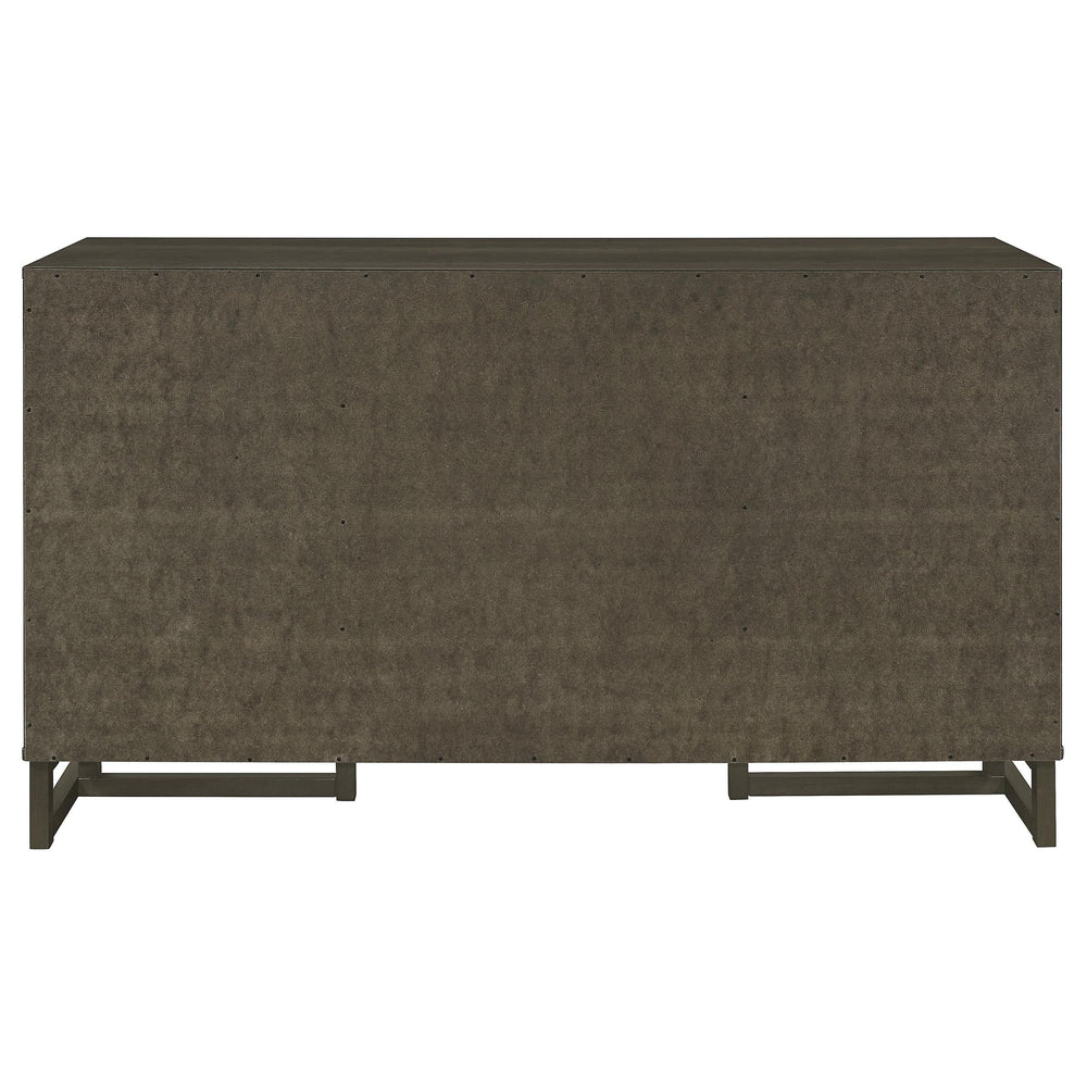 Aparador de comedor Kelly con 3 cajones y almacenamiento, color gris oscuro