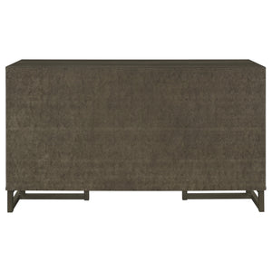 Aparador de comedor Kelly con 3 cajones y almacenamiento, color gris oscuro