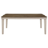 Juego de mesa de comedor rectangular Ronnie de 5 piezas, color crema rústico