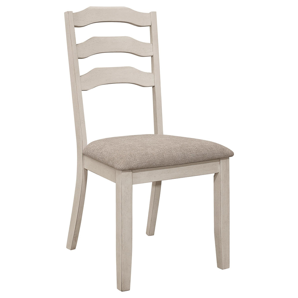 Juego de mesa de comedor rectangular Ronnie de 5 piezas, color crema rústico