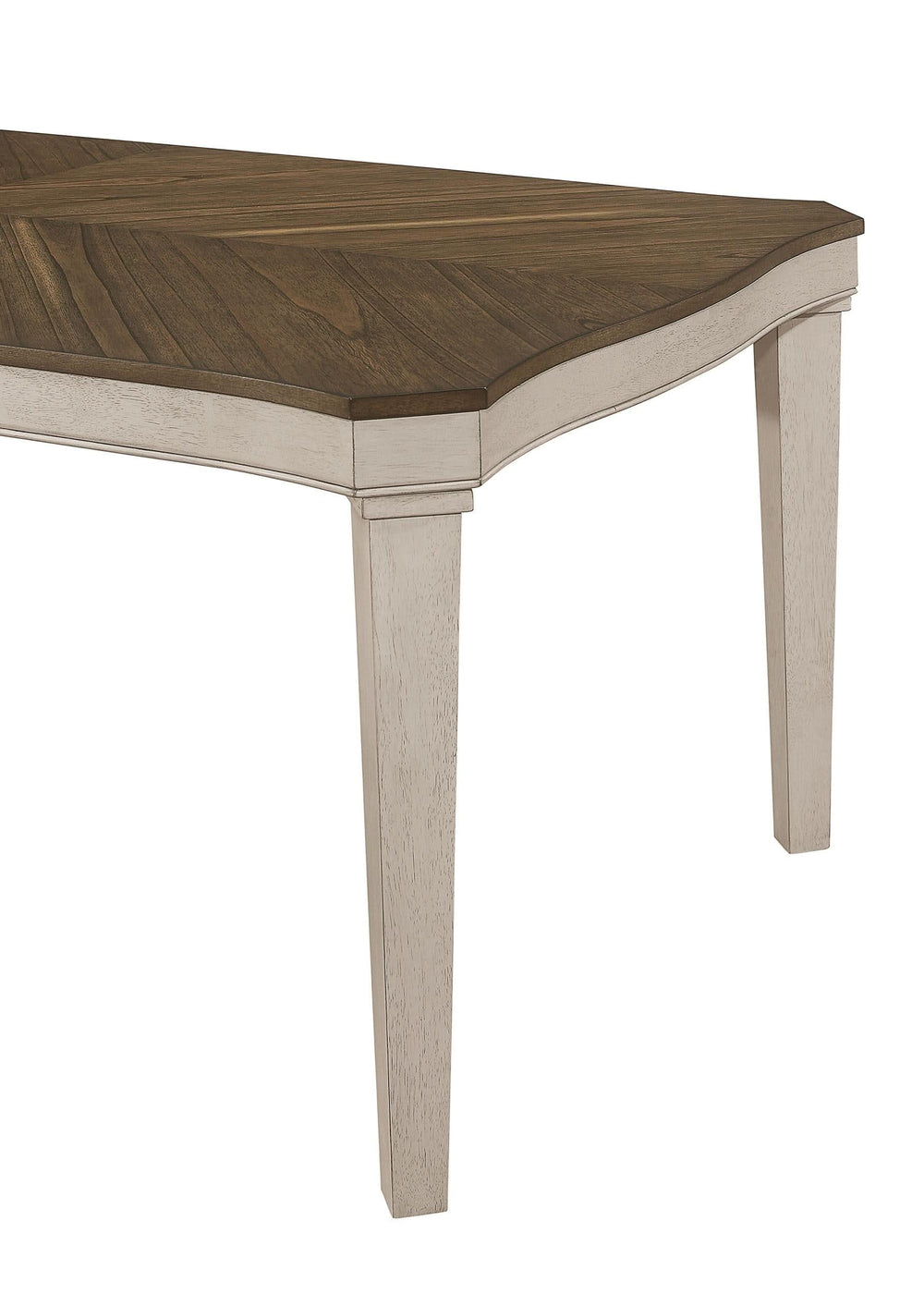 Juego de mesa de comedor rectangular Ronnie de 5 piezas, color crema rústico