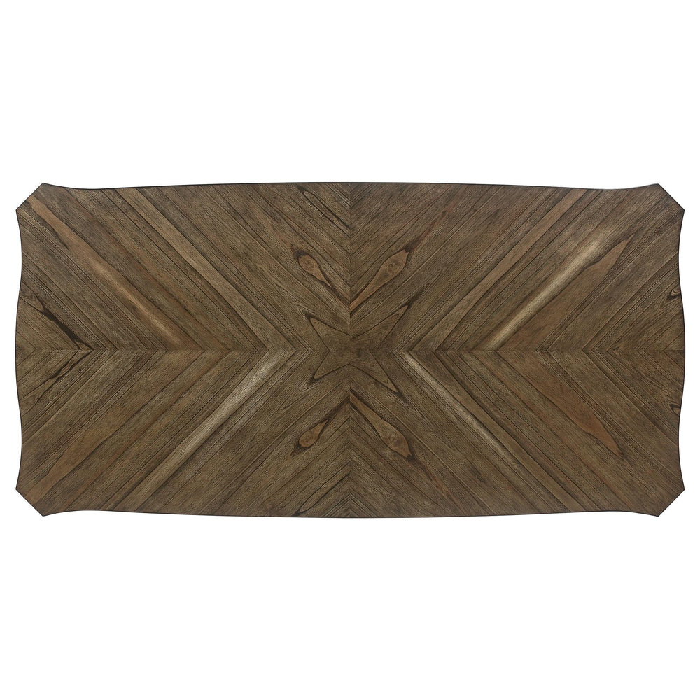 Juego de mesa de comedor rectangular Ronnie de 7 piezas, color crema rústico