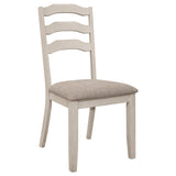 Juego de mesa de comedor rectangular Ronnie de 7 piezas, color crema rústico