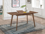 Mesa de comedor Alfredo de 63 pulgadas con hojas extensibles en nogal natural