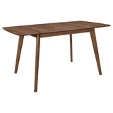 Mesa de comedor Alfredo de 63 pulgadas con hojas extensibles en nogal natural