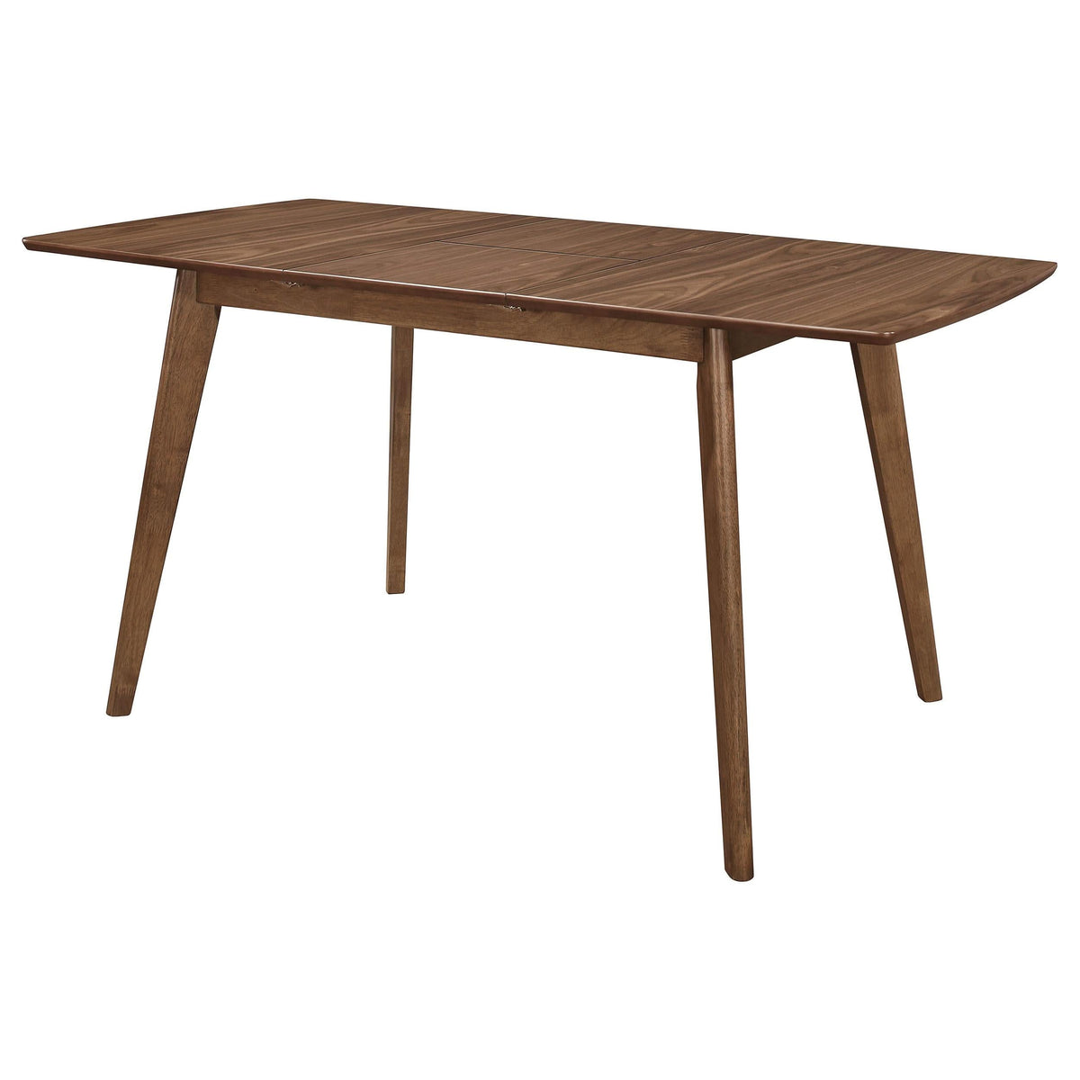 Mesa de comedor Alfredo de 63 pulgadas con hojas extensibles en nogal natural