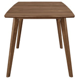 Mesa de comedor Alfredo de 63 pulgadas con hojas extensibles en nogal natural