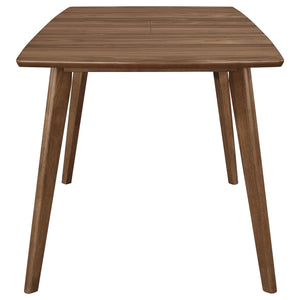 Mesa de comedor Alfredo de 63 pulgadas con hojas extensibles en nogal natural