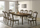 Juego de mesa de comedor rectangular Willowbrook de 9 piezas en color castaño