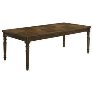 Mesa de comedor rectangular Willowbrook de madera de castaño de 87 pulgadas