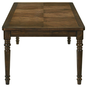 Mesa de comedor rectangular Willowbrook de madera de castaño de 87 pulgadas