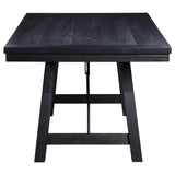 Juego de mesa de comedor Newport de 5 piezas con caballete rectangular, color negro