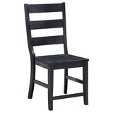 Juego de mesa de comedor Newport de 5 piezas con caballete rectangular, color negro