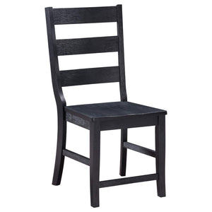 Juego de mesa de comedor Newport de 5 piezas con caballete rectangular, color negro