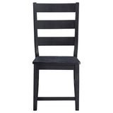 Juego de mesa de comedor Newport de 5 piezas con caballete rectangular, color negro