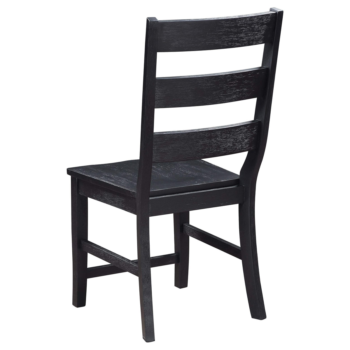 Juego de mesa de comedor Newport de 6 piezas con caballete rectangular, color negro
