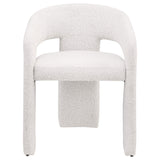 Silla de comedor tapizada Eudora Boucle color crema (juego de 2)