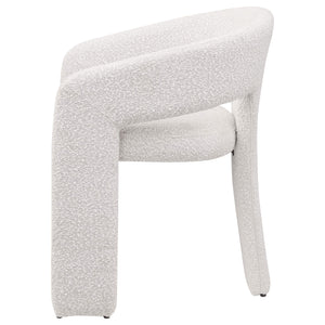 Silla de comedor tapizada Eudora Boucle color crema (juego de 2)