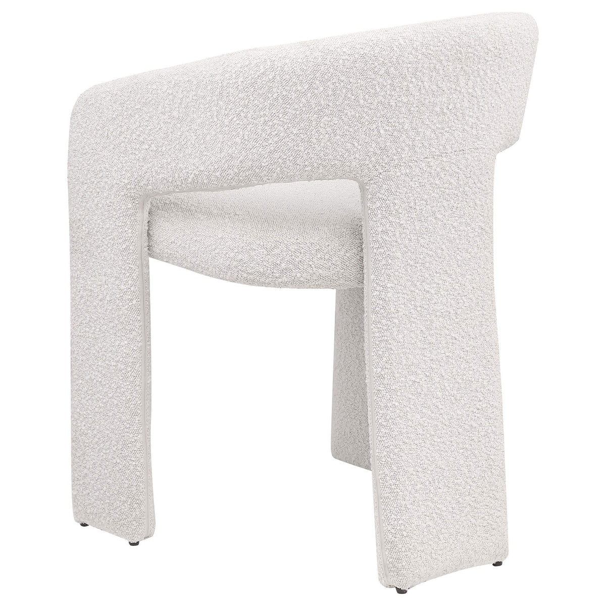 Silla de comedor tapizada Eudora Boucle color crema (juego de 2)